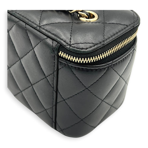 CC Vanity Bag Black in Lambskin, Gold hardware