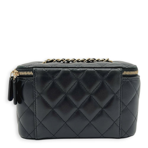 CC Vanity Bag Black in Lambskin, Gold hardware