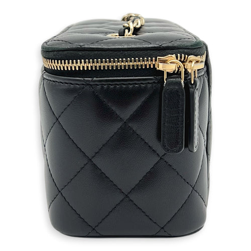 CC Vanity Bag Black in Lambskin, Gold hardware