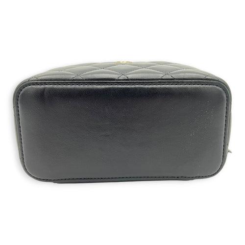 CC Vanity Bag Black in Lambskin, Gold hardware