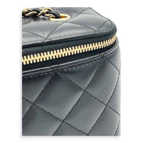 CC Vanity Bag Black in Lambskin, Gold hardware