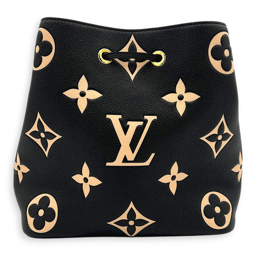 NeoNoe Bucket Bag Black in Empreinte Leather, Gold hardware
