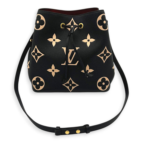 NeoNoe Bucket Bag Black in Empreinte Leather, Gold hardware