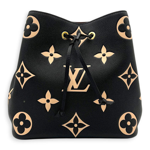 NeoNoe Bucket Bag Black in Empreinte Leather, Gold hardware