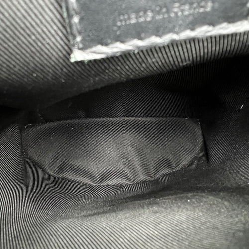 Christopher Shoulder Bag Black in Monogram Coated Canvas, Silver hardware