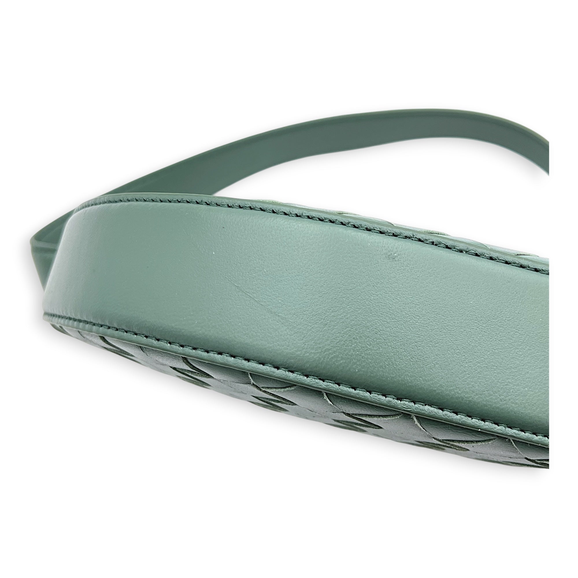 Sunrise Shoulder Bag Green in Lambskin, Gold hardware