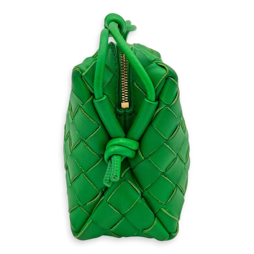 Loop Shoulder Bag Green in Lambskin, Gold hardware