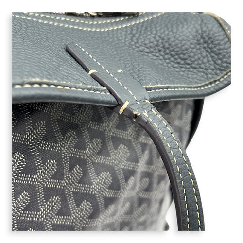 Hardy Tote Bag Grey in Coated Canvas, Silver hardware