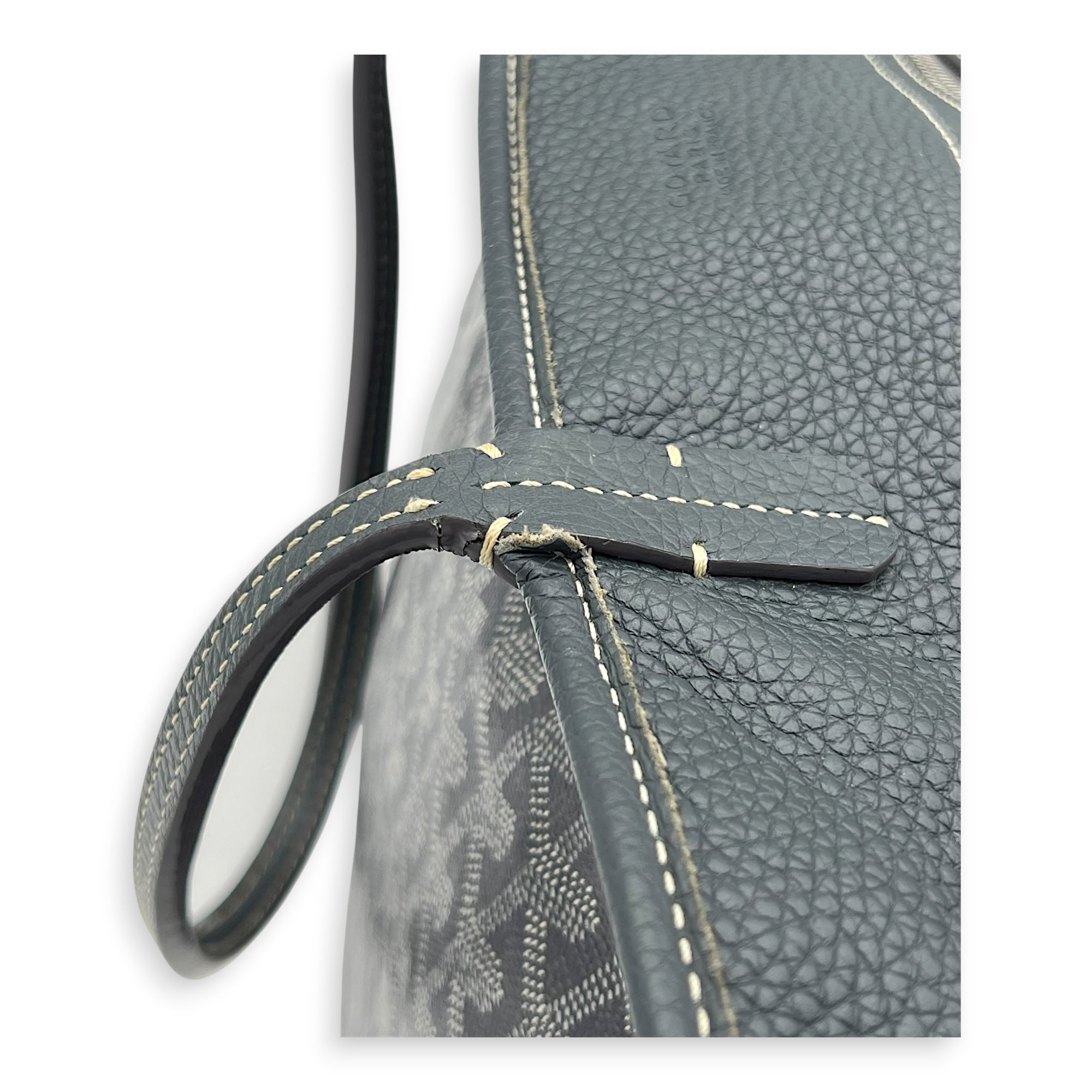 Hardy Tote Bag Grey in Coated Canvas, Silver hardware