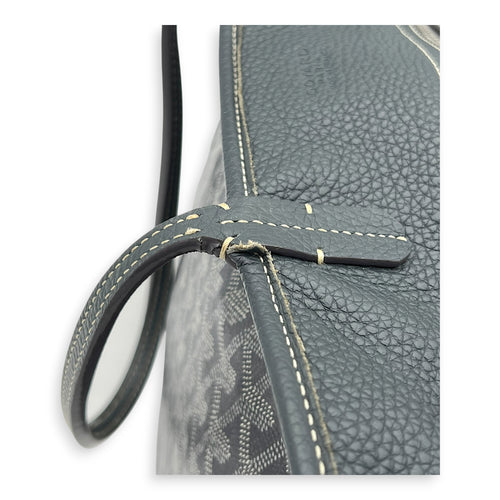 Hardy Tote Bag Grey in Coated Canvas, Silver hardware