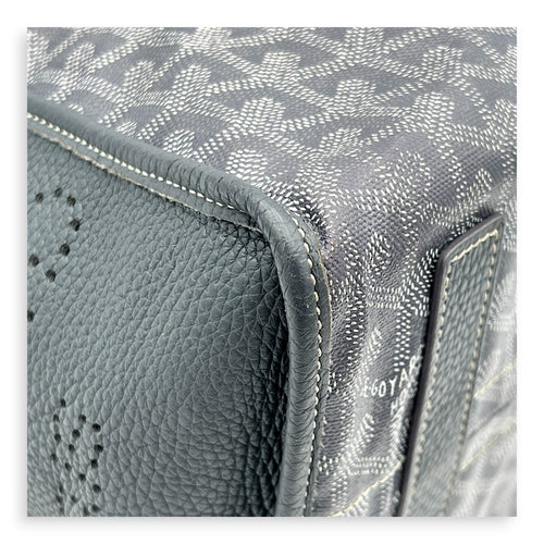 Hardy Tote Bag Grey in Coated Canvas, Silver hardware