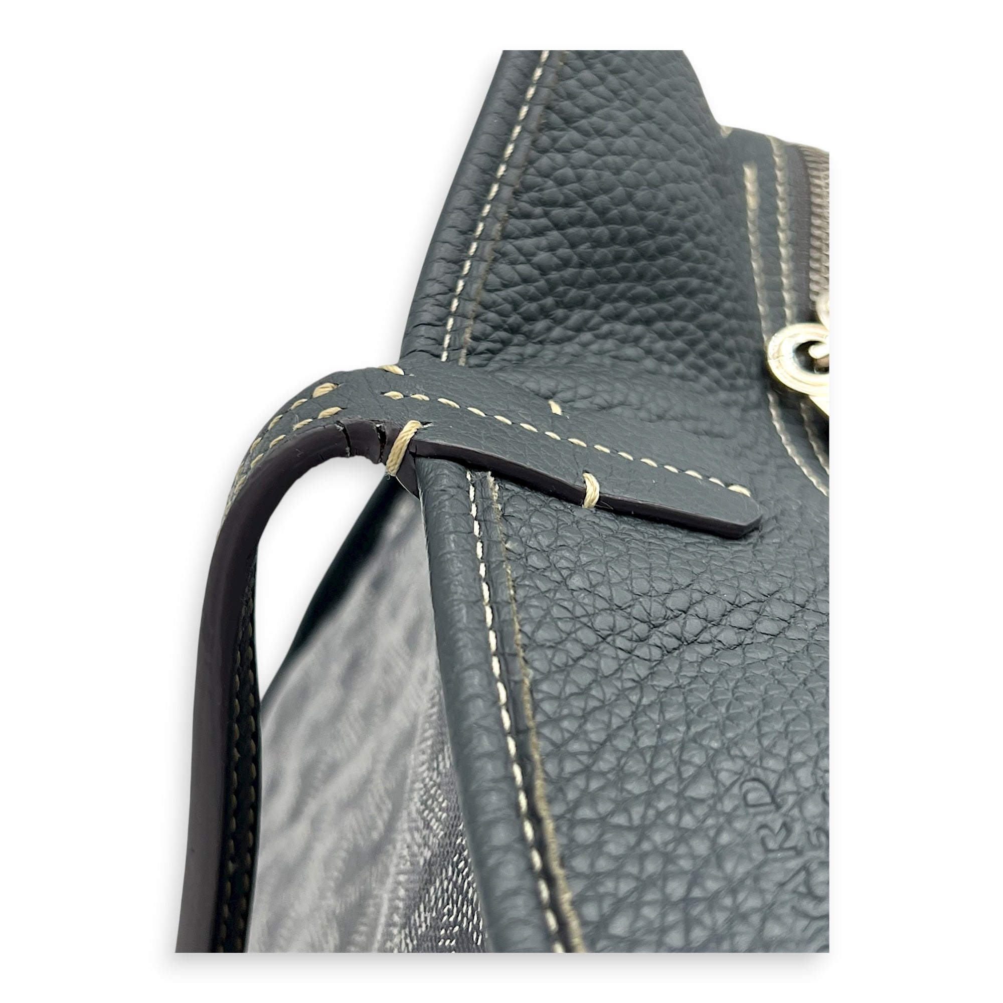 Hardy Tote Bag Grey in Coated Canvas, Silver hardware