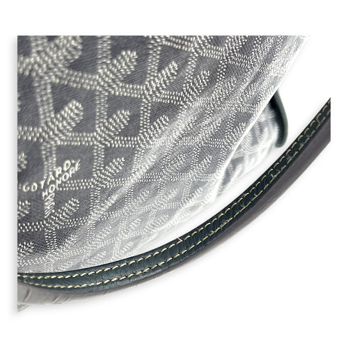 Hardy Tote Bag Grey in Coated Canvas, Silver hardware