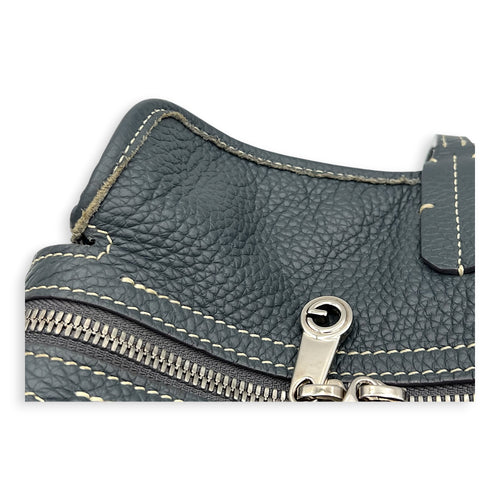 Hardy Tote Bag Grey in Coated Canvas, Silver hardware