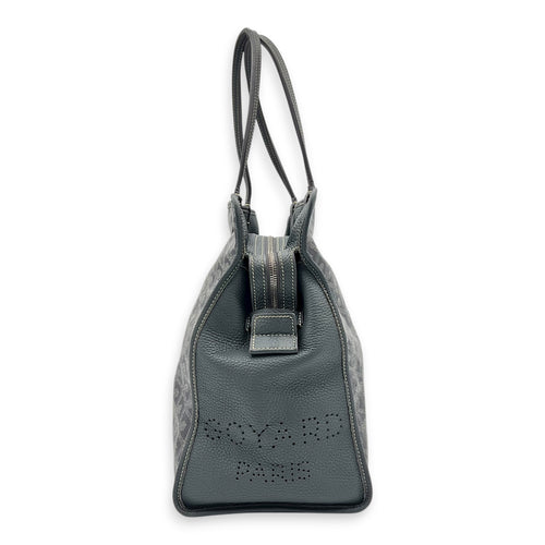 Hardy Tote Bag Grey in Coated Canvas, Silver hardware