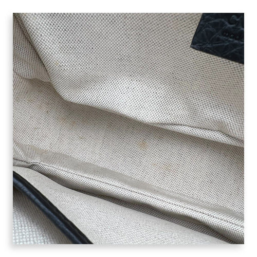 Bamboo Top Handle Bag Black in Calfskin, Silver hardware