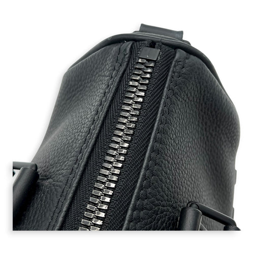 Keepall Top Handle Bag XS Black in Calfskin, black hardware