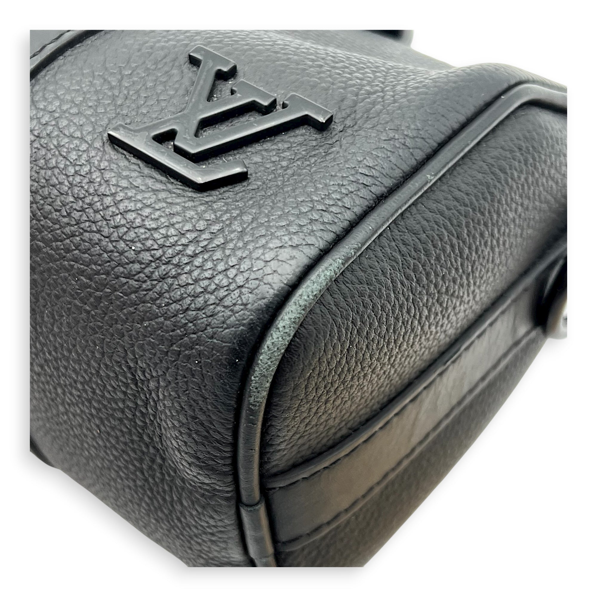 Keepall Top Handle Bag XS Black in Calfskin, black hardware