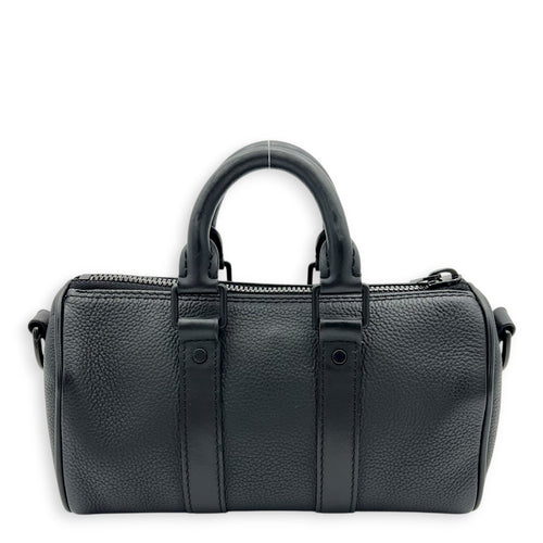 Keepall Top Handle Bag XS Black in Calfskin, black hardware