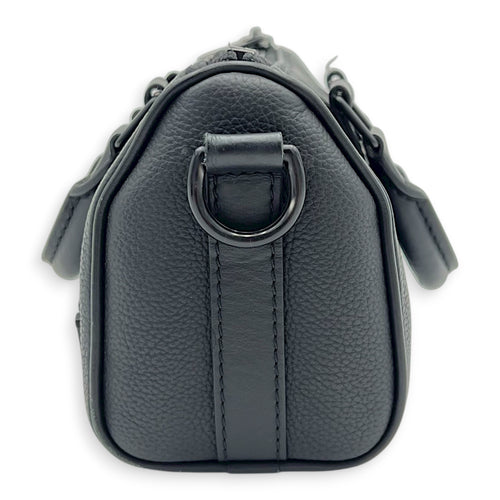 Keepall Top Handle Bag XS Black in Calfskin, black hardware