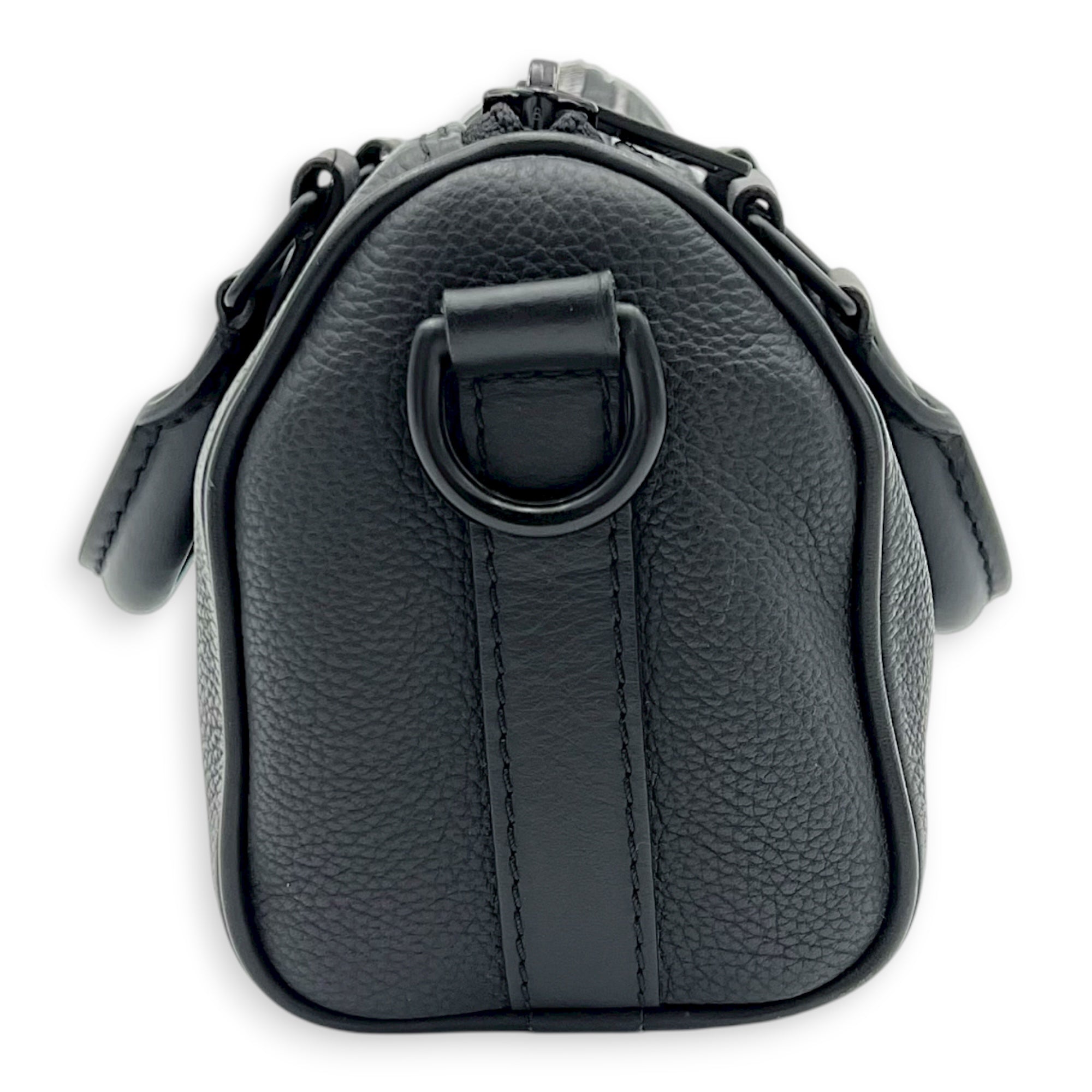 Keepall Top Handle Bag XS Black in Calfskin, black hardware