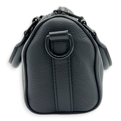 Keepall Top Handle Bag XS Black in Calfskin, black hardware