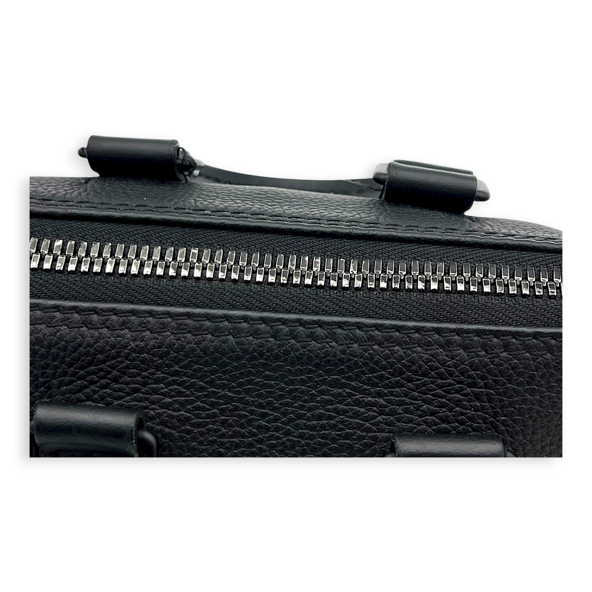 Keepall Top Handle Bag XS Black in Calfskin, black hardware