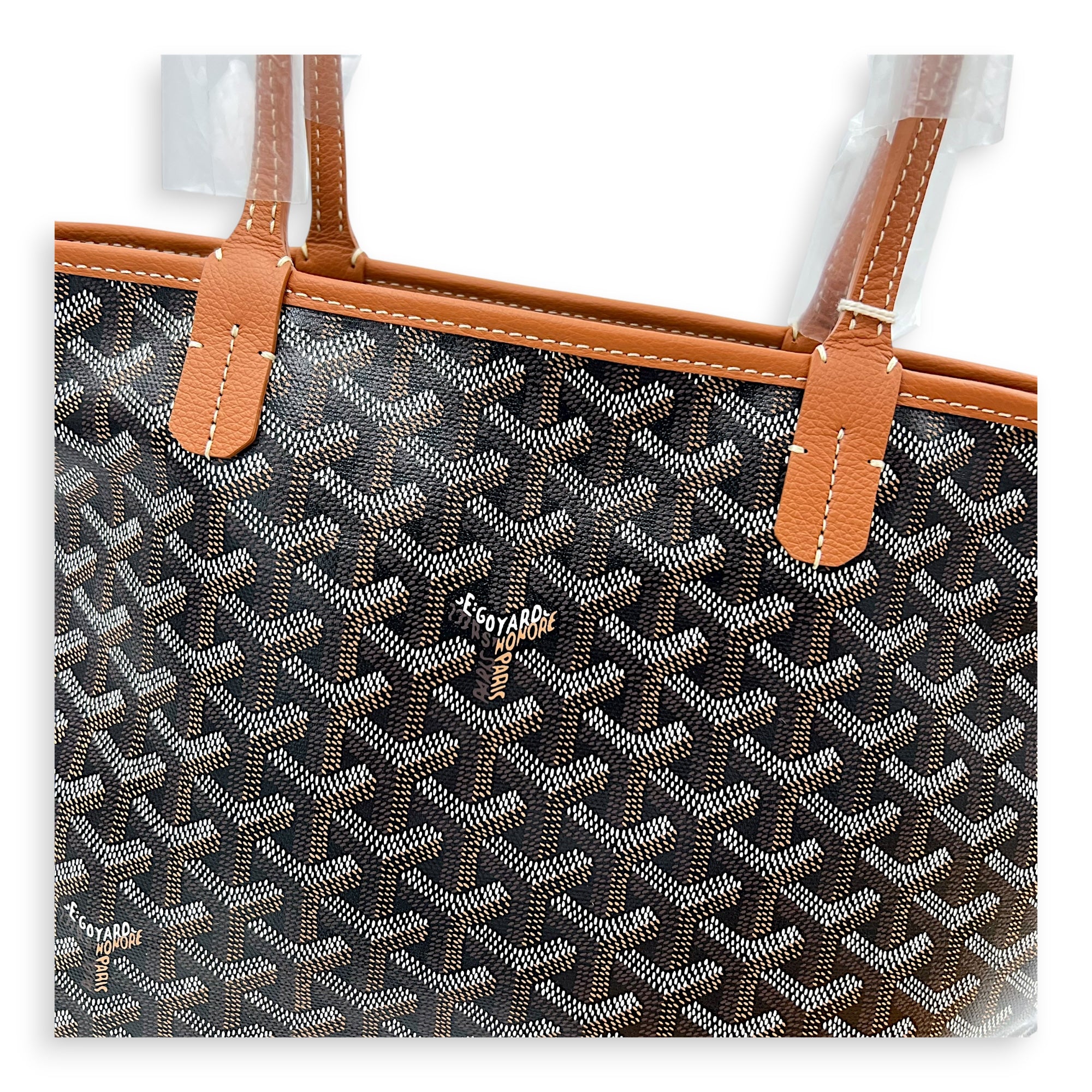 Artois Tote Bag Brown in Coated Canvas, Silver hardware