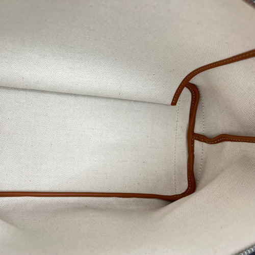 Artois Tote Bag Brown in Coated Canvas, Silver hardware