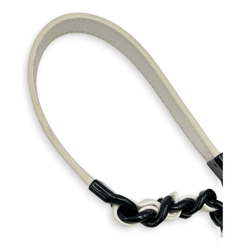 My Everything Shoulder Bag White in Caviar Leather, Black hardware