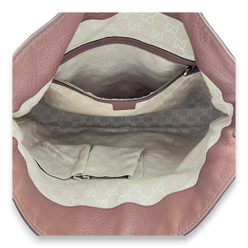 Bamboo Top Handle Bag Brown in Calfskin, Gold hardware