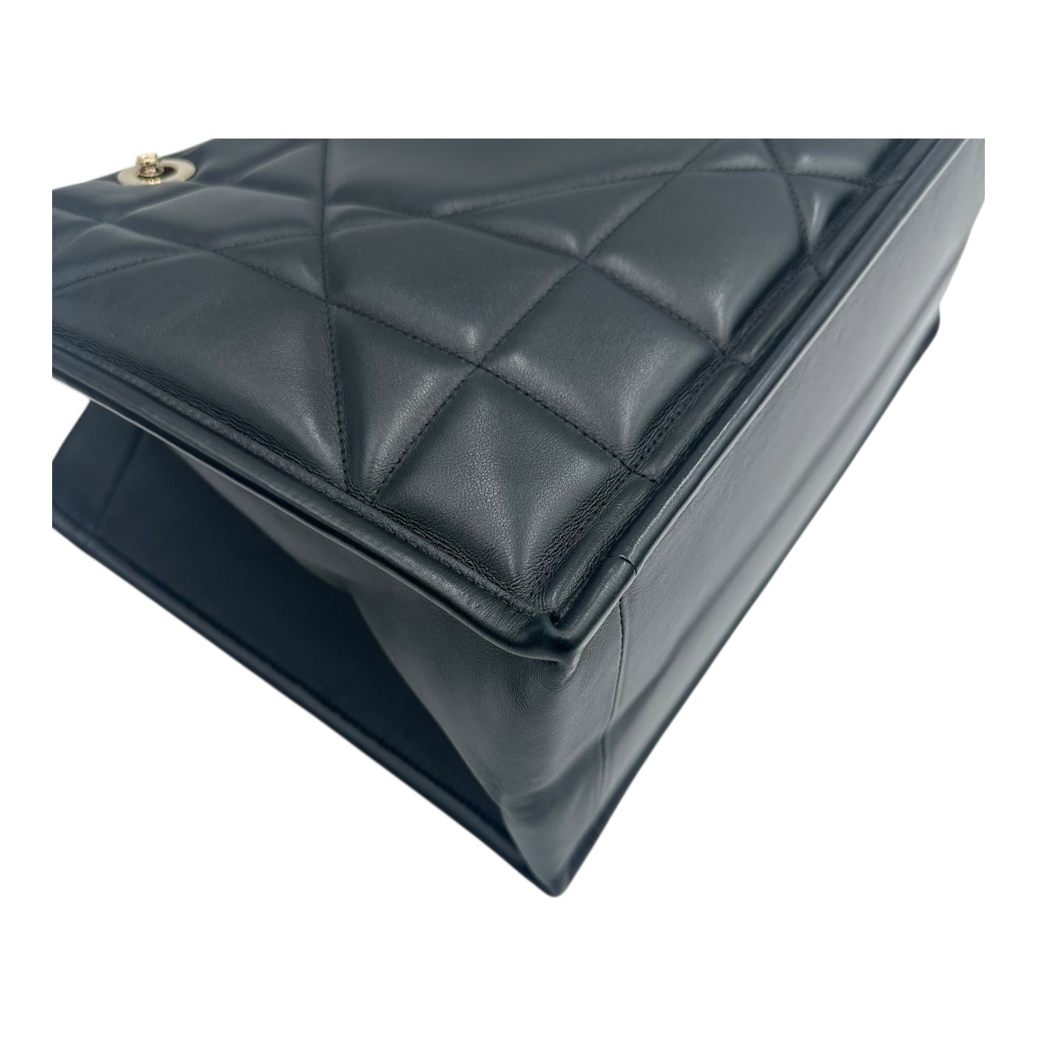 Essential Archi Cannage Tote Bag Black in Lambskin, Gold hardware