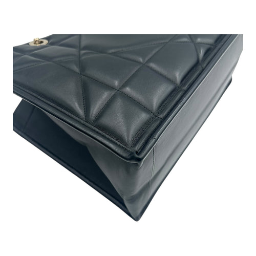 Essential Archi Cannage Tote Bag Black in Lambskin, Gold hardware