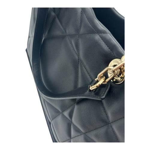 Essential Archi Cannage Tote Bag Black in Lambskin, Gold hardware