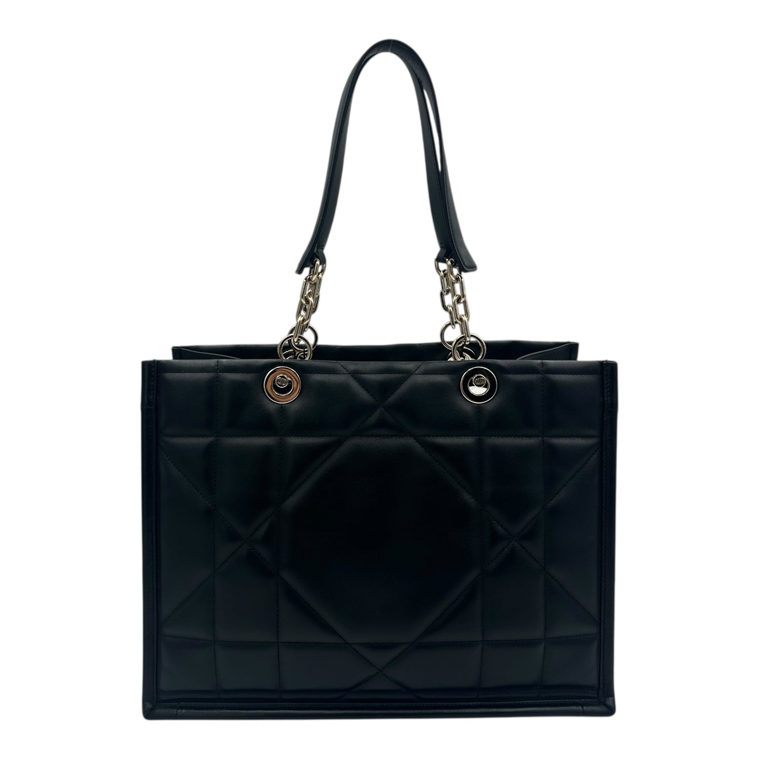 Essential Archi Cannage Tote Bag Black in Lambskin, Gold hardware
