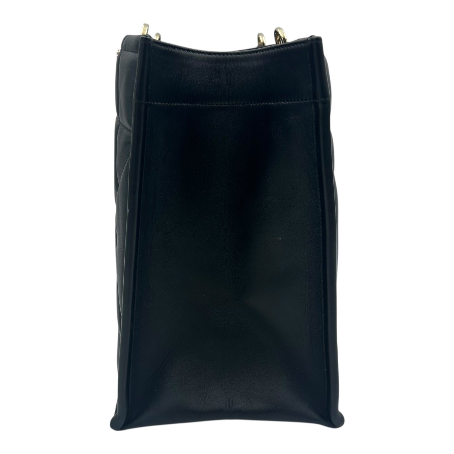 Essential Archi Cannage Tote Bag Black in Lambskin, Gold hardware