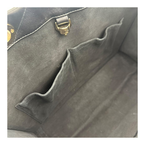 Essential Archi Cannage Tote Bag Black in Lambskin, Gold hardware