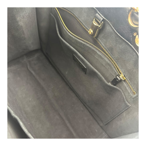 Essential Archi Cannage Tote Bag Black in Lambskin, Gold hardware