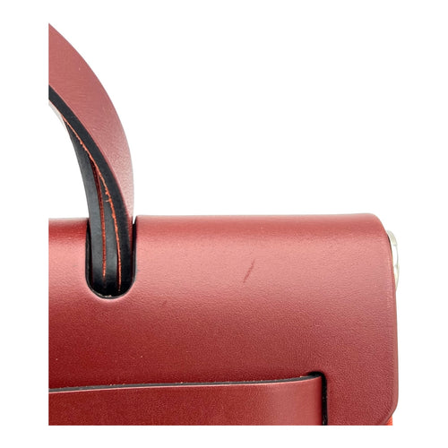 Herbag Red in Canvas, Silver hardware