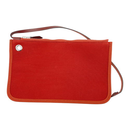 Herbag Red in Canvas, Silver hardware