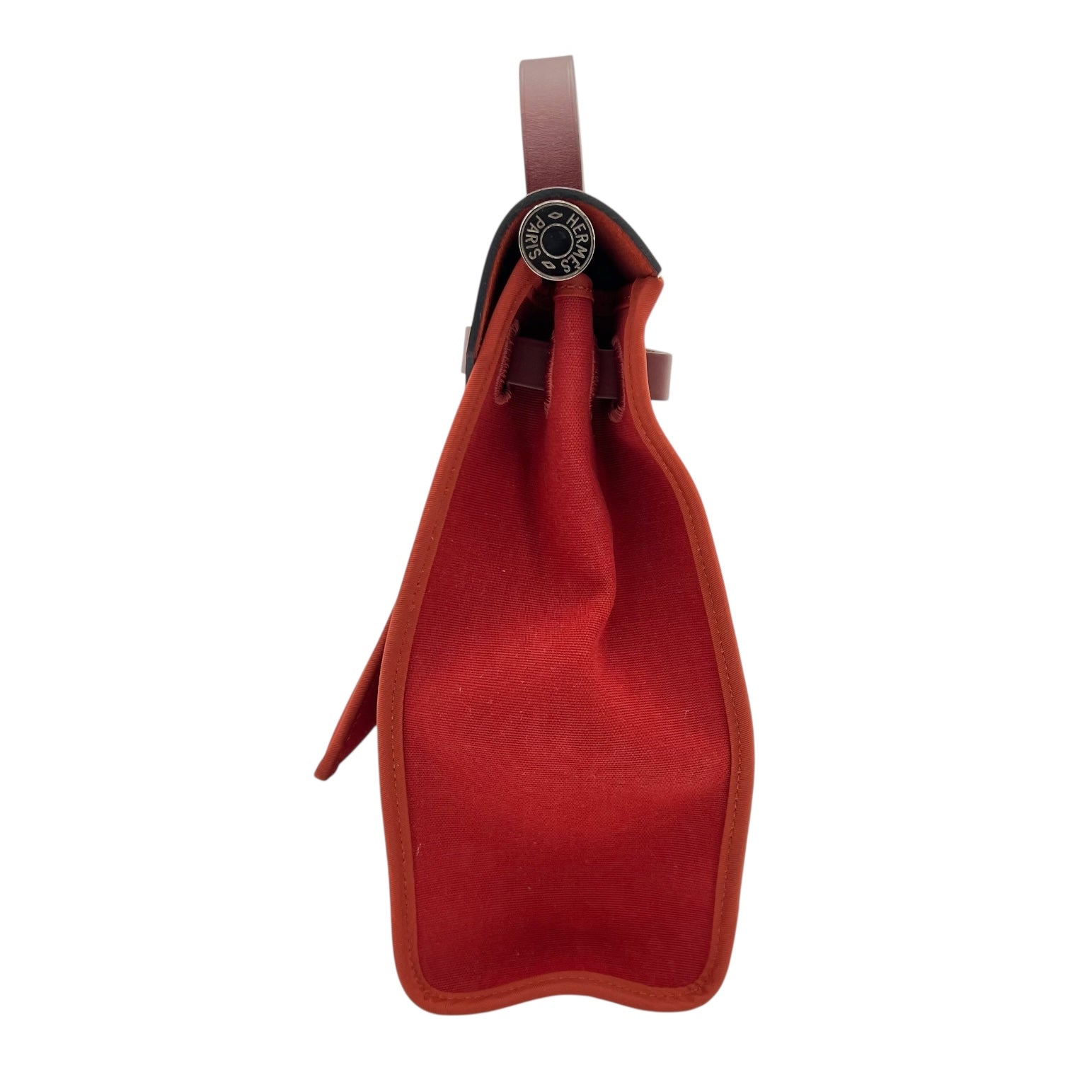 Herbag Red in Canvas, Silver hardware