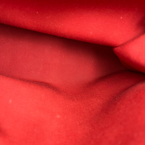 Herbag Red in Canvas, Silver hardware