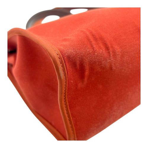 Herbag Red in Canvas, Silver hardware
