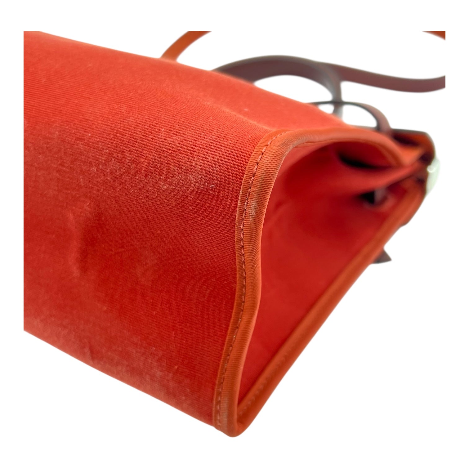 Herbag Red in Canvas, Silver hardware