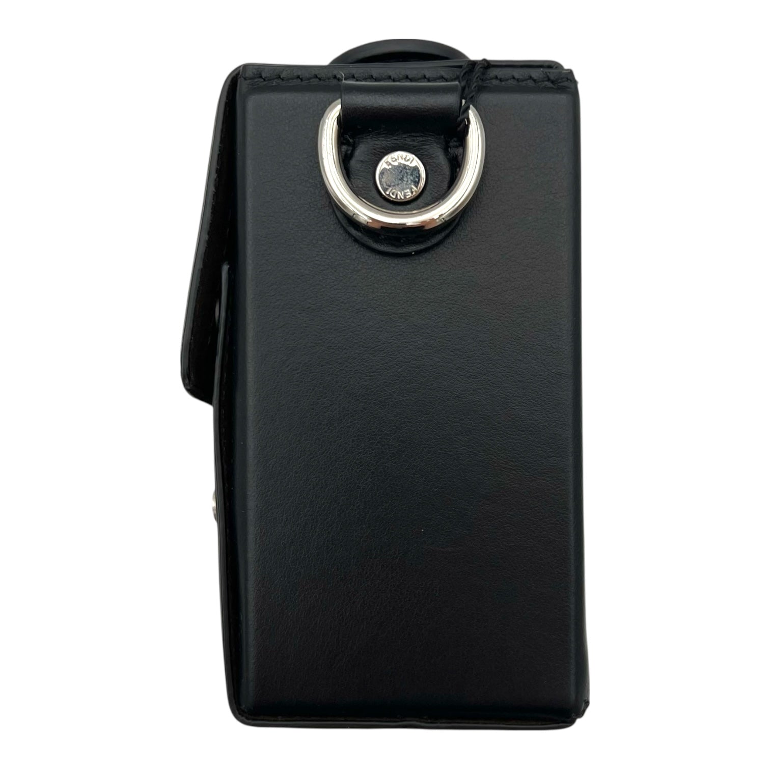 Baguette Box Top Handle Bag Black in Canvas, Silver hardware