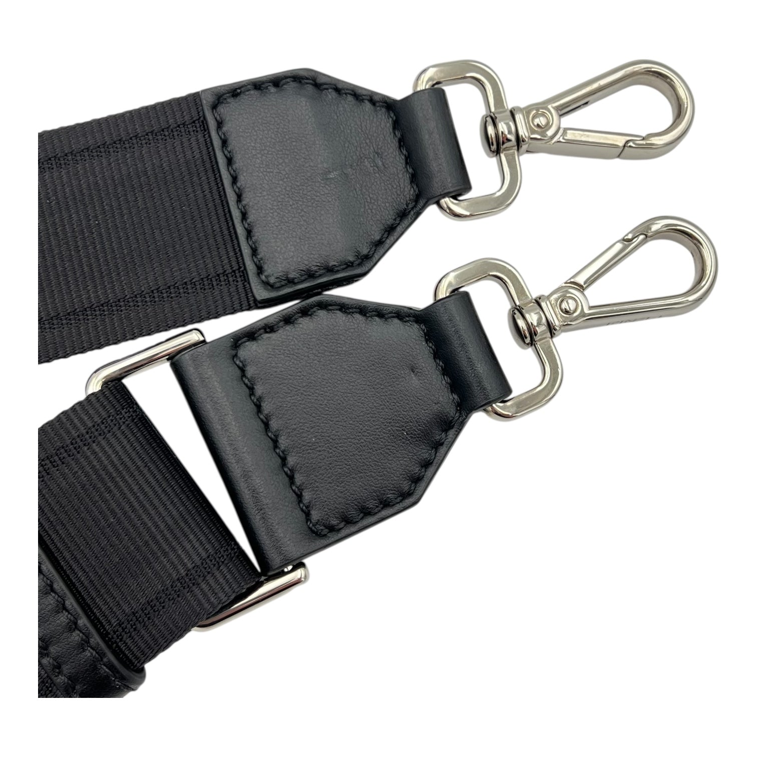 Baguette Box Top Handle Bag Black in Canvas, Silver hardware