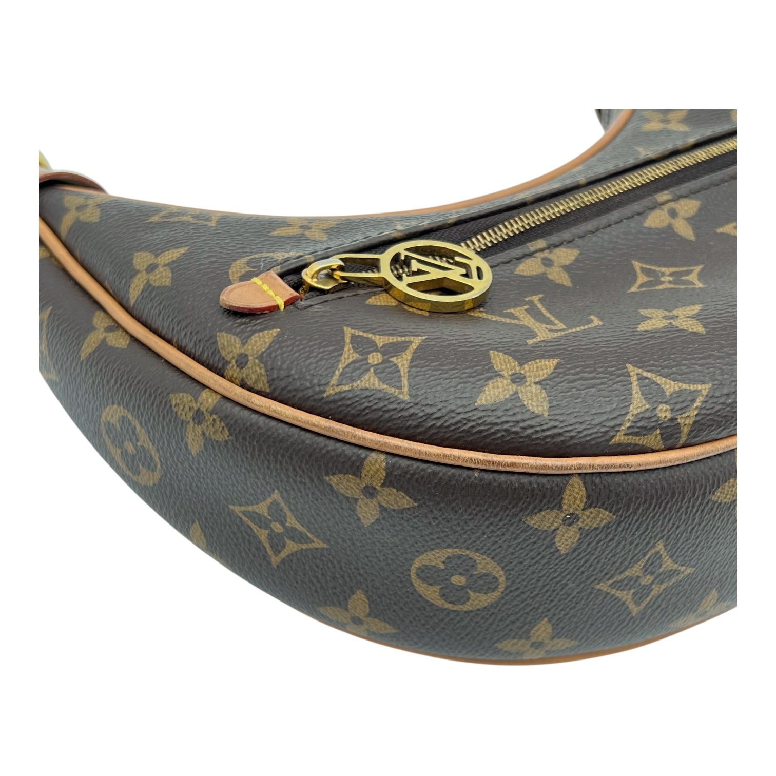 Loop Shoulder Bag Brown in Monogram Coated Canvas, Gold hardware
