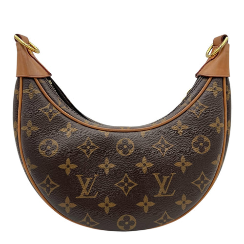 Loop Shoulder Bag Brown in Monogram Coated Canvas, Gold hardware