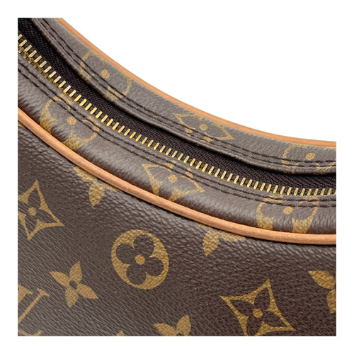 Loop Shoulder Bag Brown in Monogram Coated Canvas, Gold hardware