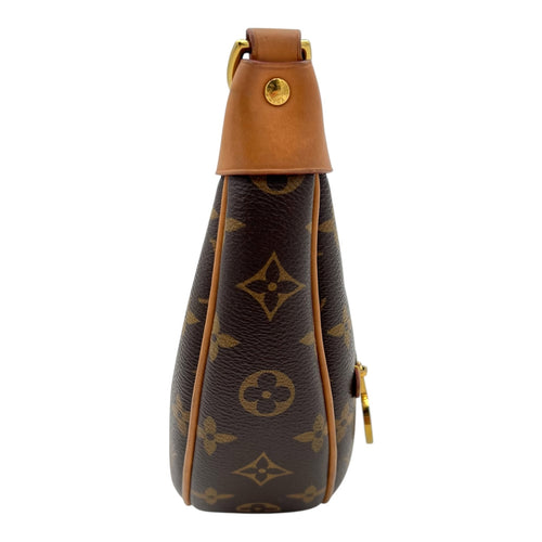 Loop Shoulder Bag Brown in Monogram Coated Canvas, Gold hardware